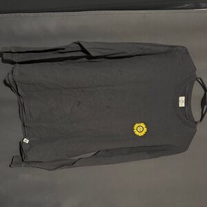 Simply Southern Black Long Sleeve Tee with Yellow Sunflower